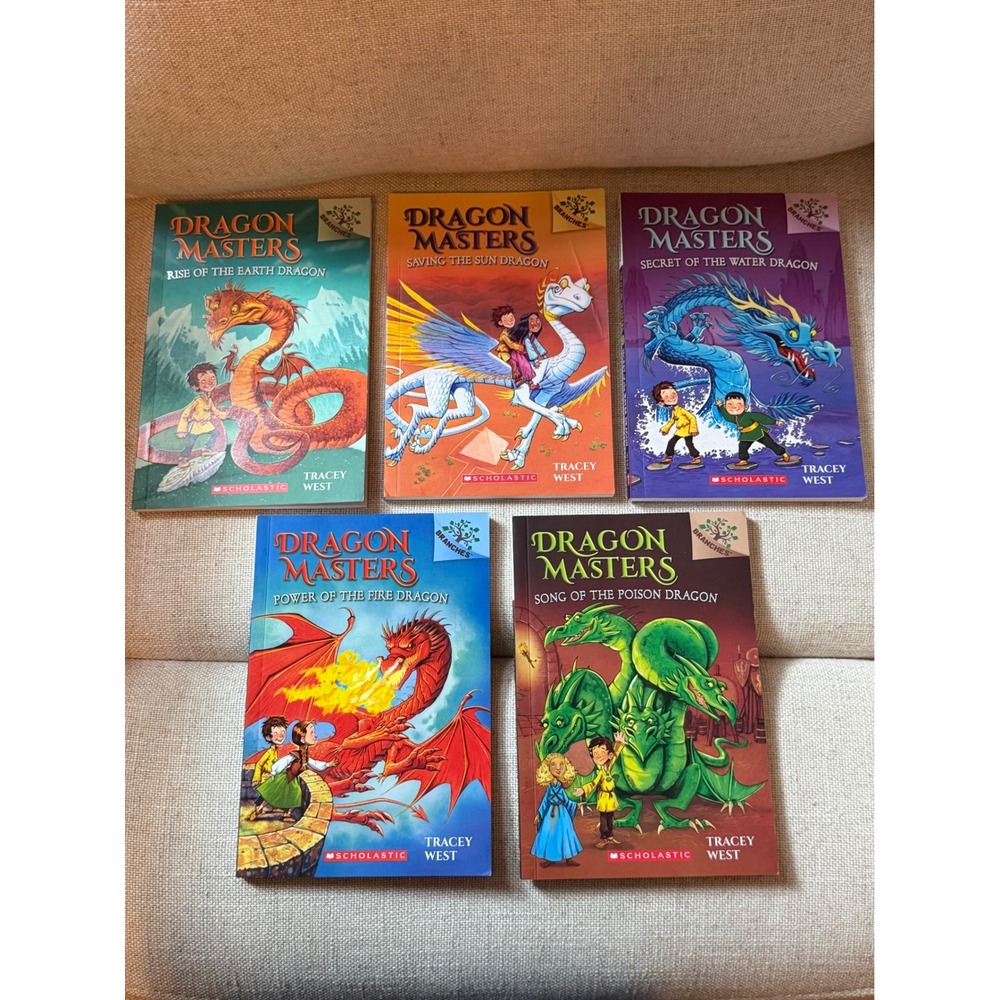 Dragon Masters Books 1-5 Set Tracey West Scholastic Branches Early Chapter Books